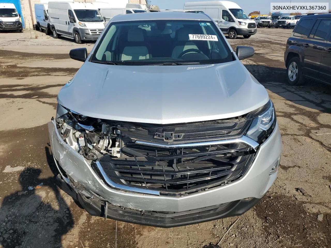 2019 Chevrolet Equinox Ls VIN: 3GNAXHEVXKL367360 Lot: 77699224