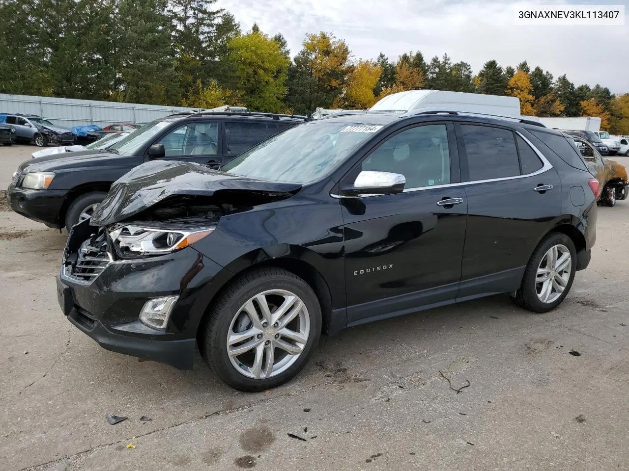 2019 Chevrolet Equinox Premier VIN: 3GNAXNEV3KL113407 Lot: 77777154