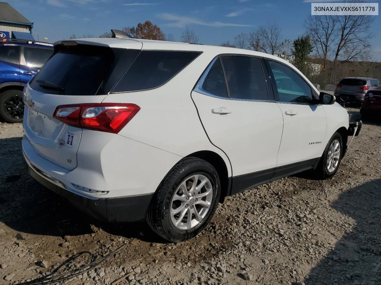 2019 Chevrolet Equinox Lt VIN: 3GNAXJEVXKS611778 Lot: 77864194