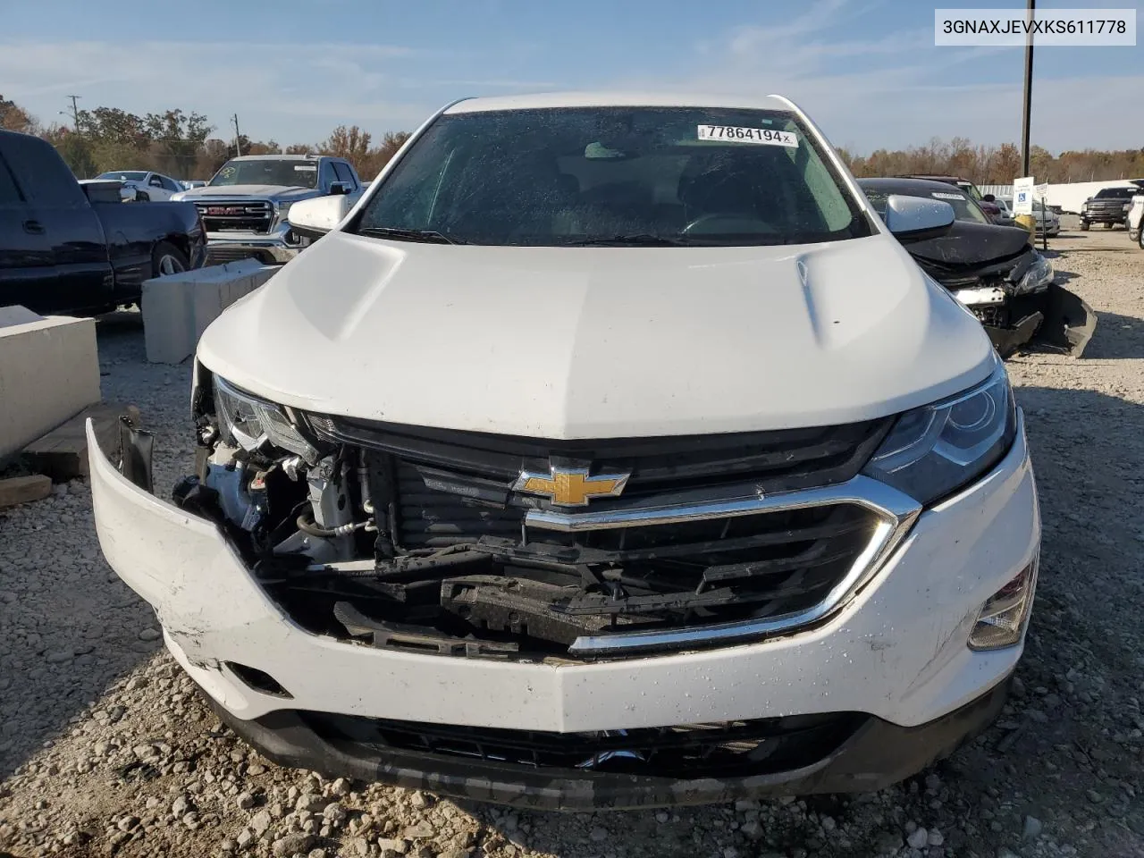 2019 Chevrolet Equinox Lt VIN: 3GNAXJEVXKS611778 Lot: 77864194