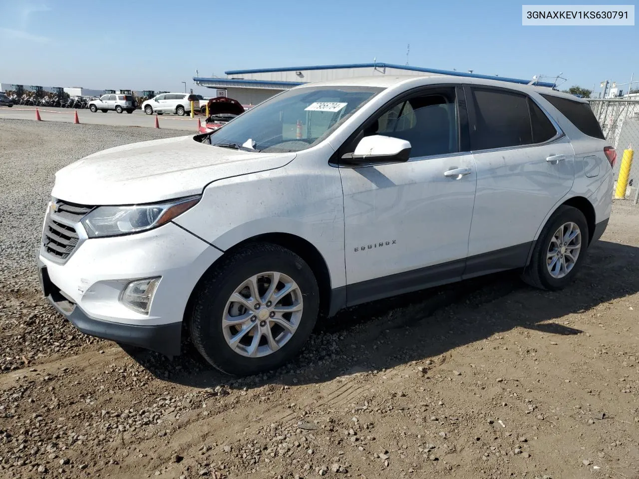 2019 Chevrolet Equinox Lt VIN: 3GNAXKEV1KS630791 Lot: 77956704