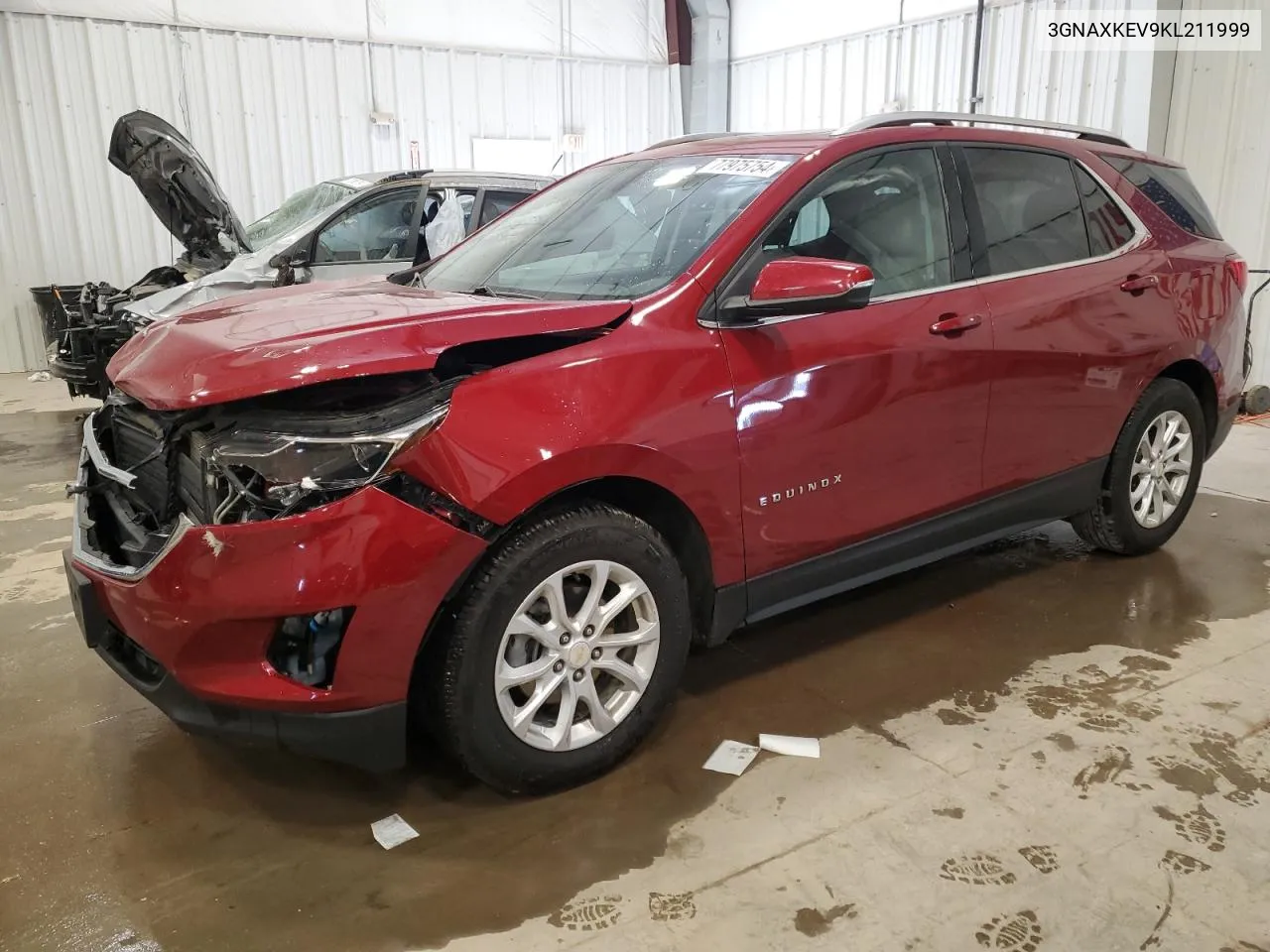 2019 Chevrolet Equinox Lt VIN: 3GNAXKEV9KL211999 Lot: 77975754