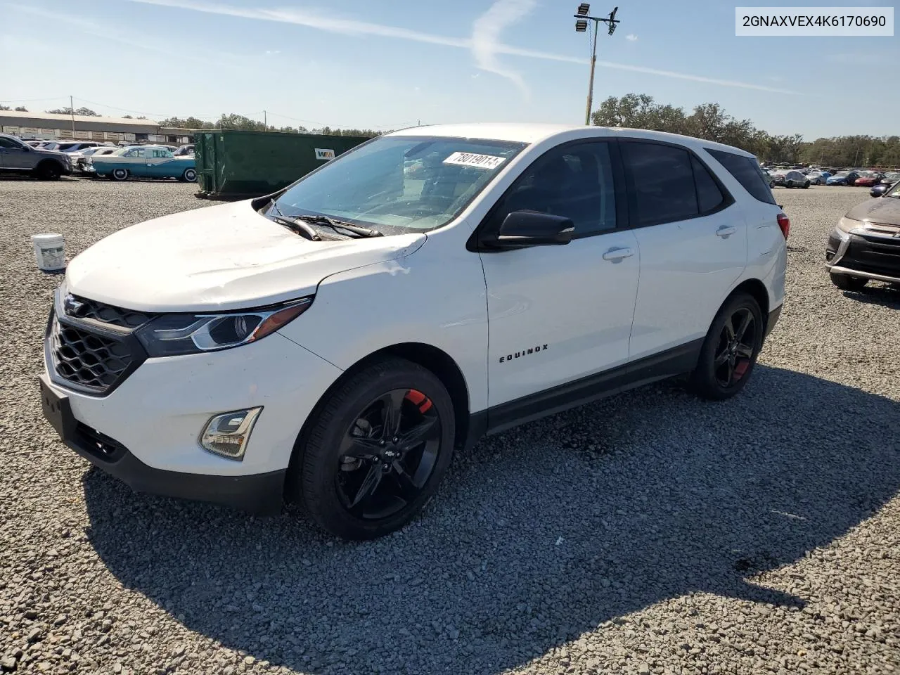 2019 Chevrolet Equinox Lt VIN: 2GNAXVEX4K6170690 Lot: 78019014