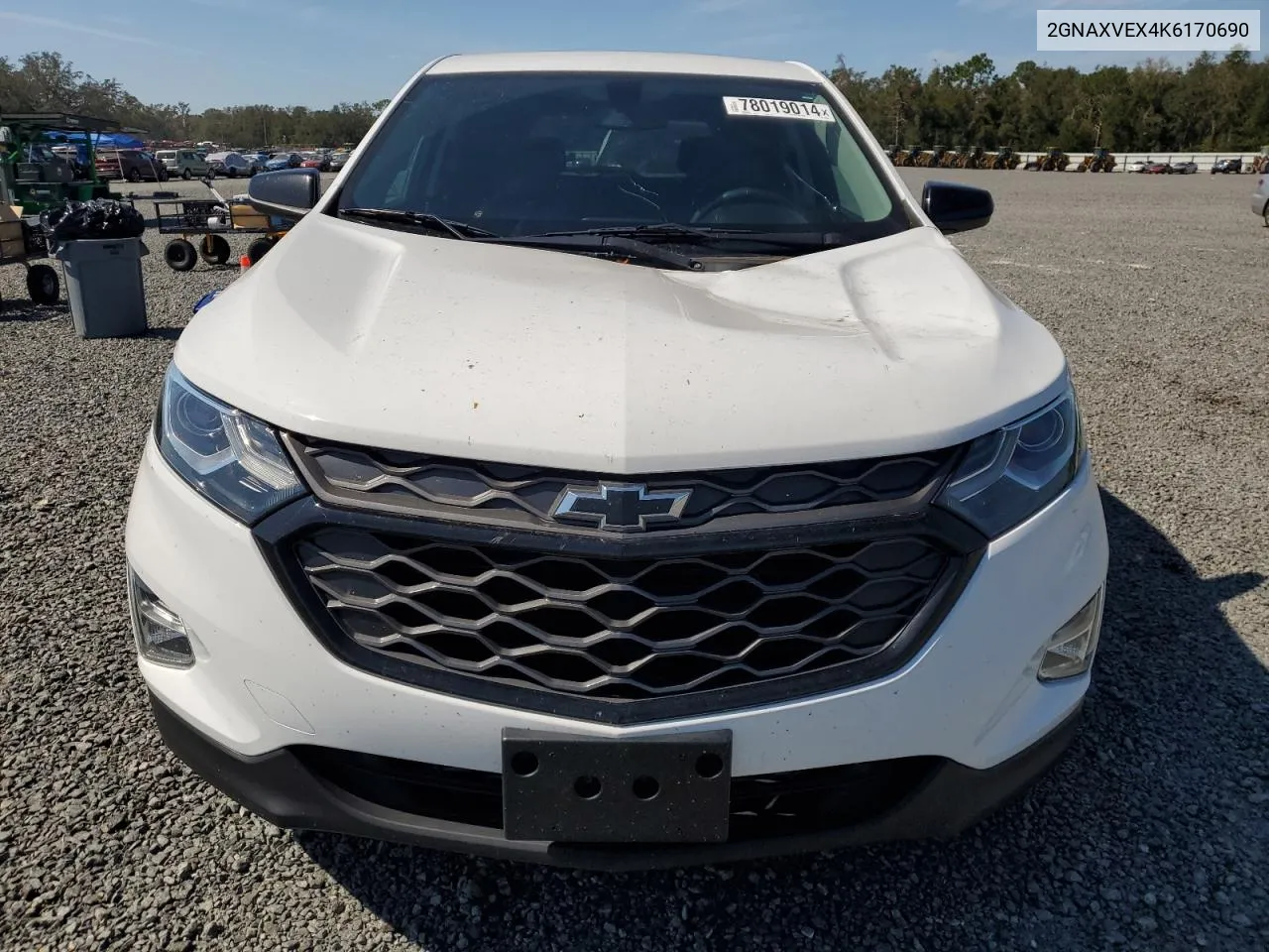 2019 Chevrolet Equinox Lt VIN: 2GNAXVEX4K6170690 Lot: 78019014