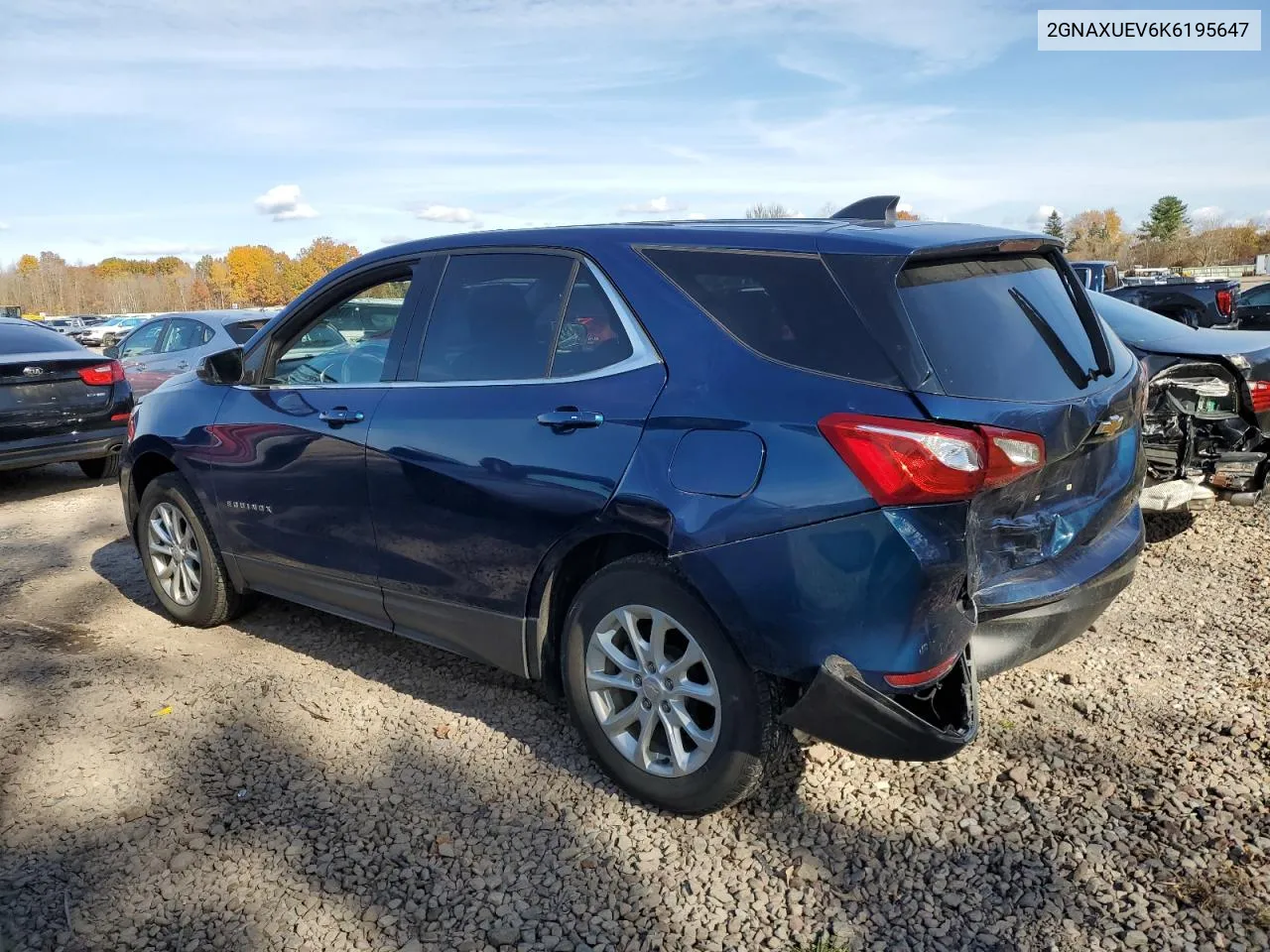 2019 Chevrolet Equinox Lt VIN: 2GNAXUEV6K6195647 Lot: 78045664