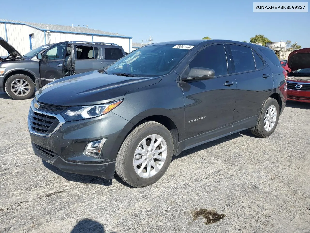 2019 Chevrolet Equinox Ls VIN: 3GNAXHEV3KS599837 Lot: 78062784