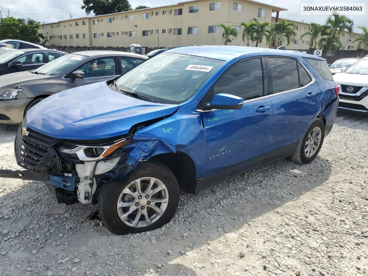 2019 Chevrolet Equinox Lt VIN: 3GNAXUEV6KS584063 Lot: 78063844