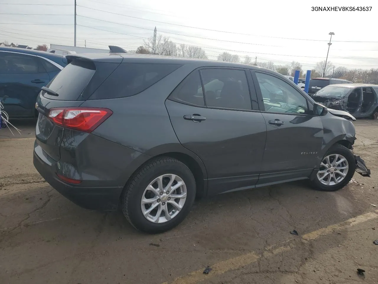 2019 Chevrolet Equinox Ls VIN: 3GNAXHEV8KS643637 Lot: 78139474