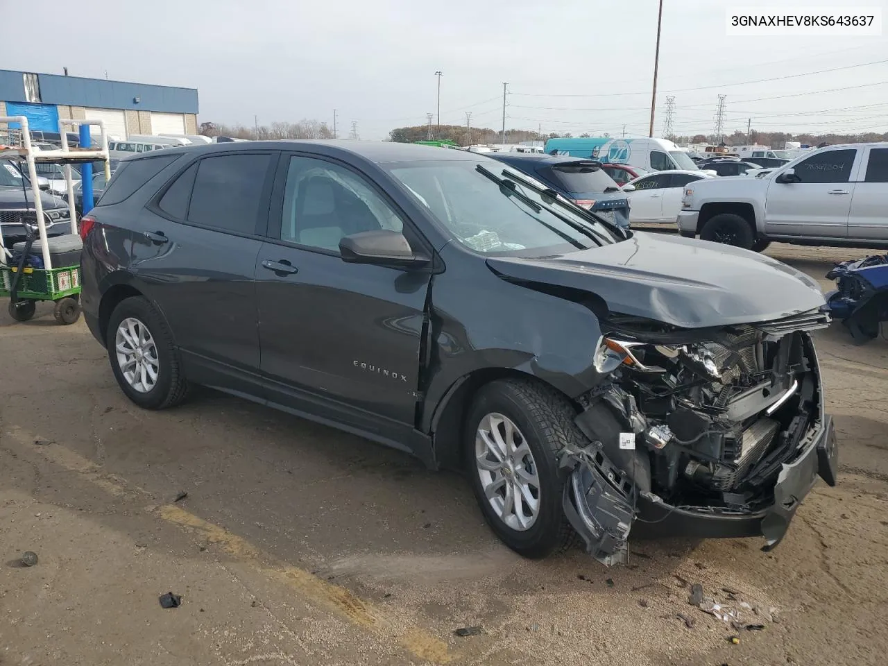 2019 Chevrolet Equinox Ls VIN: 3GNAXHEV8KS643637 Lot: 78139474