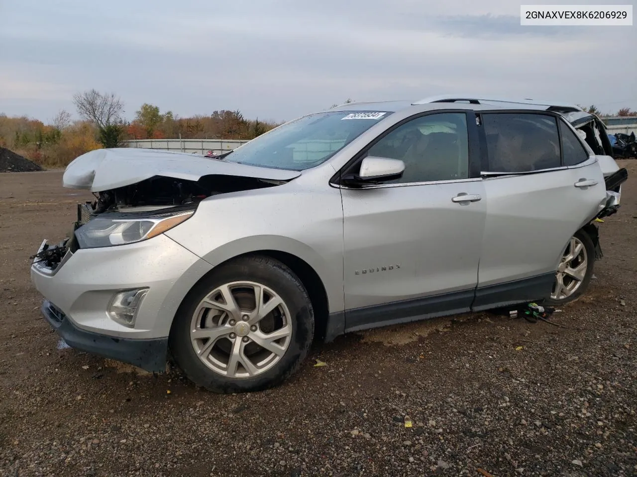 2019 Chevrolet Equinox Lt VIN: 2GNAXVEX8K6206929 Lot: 78375934