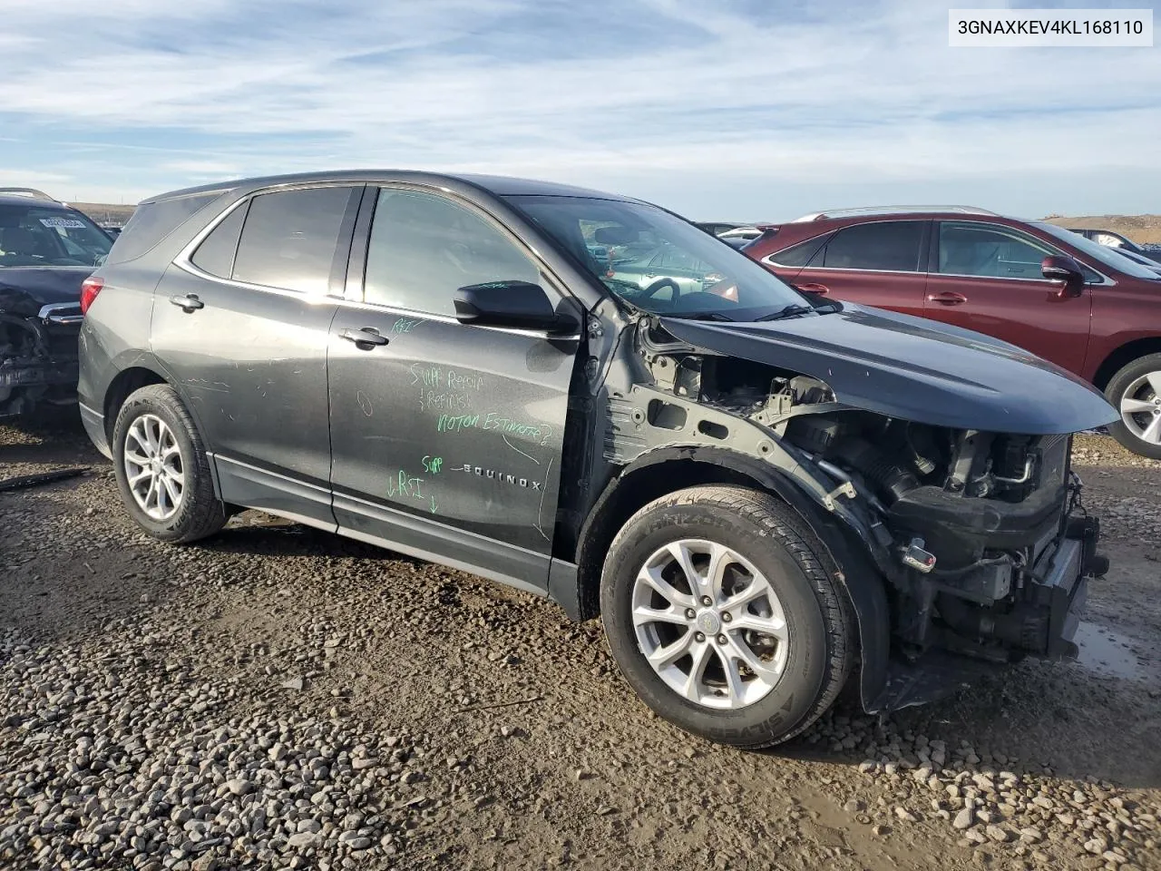 2019 Chevrolet Equinox Lt VIN: 3GNAXKEV4KL168110 Lot: 78429364