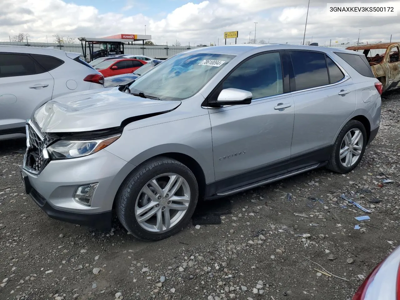 2019 Chevrolet Equinox Lt VIN: 3GNAXKEV3KS500172 Lot: 78610094