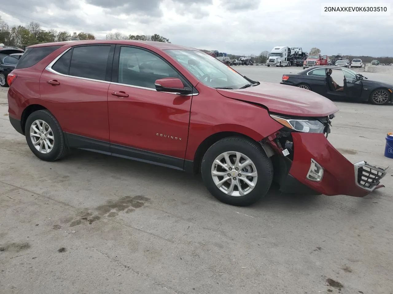 2019 Chevrolet Equinox Lt VIN: 2GNAXKEV0K6303510 Lot: 78855164