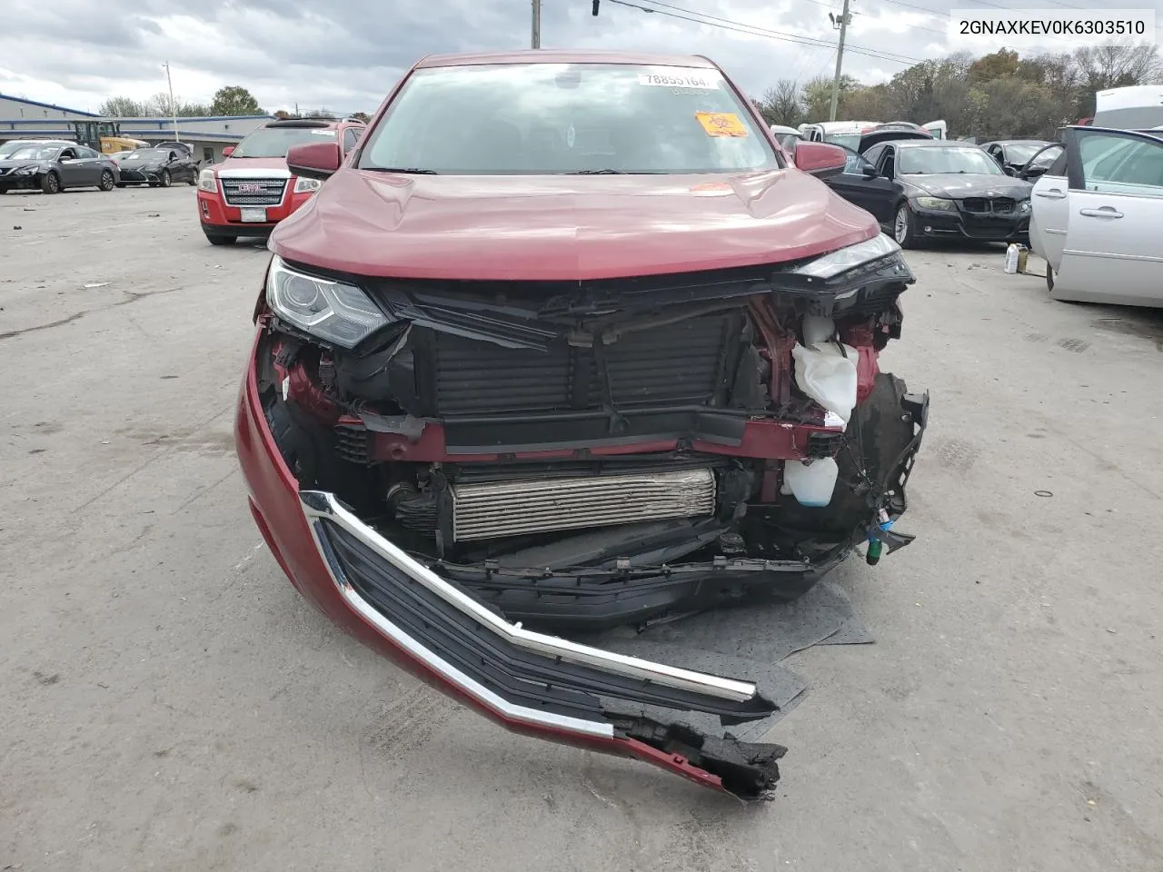 2019 Chevrolet Equinox Lt VIN: 2GNAXKEV0K6303510 Lot: 78855164