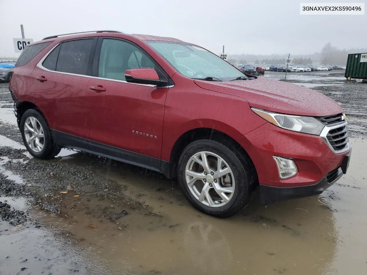 2019 Chevrolet Equinox Lt VIN: 3GNAXVEX2KS590496 Lot: 78929114