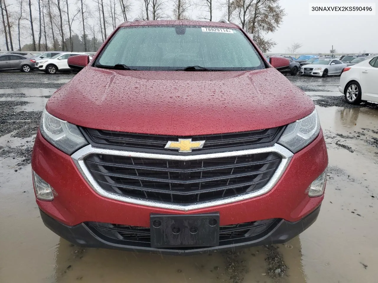 2019 Chevrolet Equinox Lt VIN: 3GNAXVEX2KS590496 Lot: 78929114