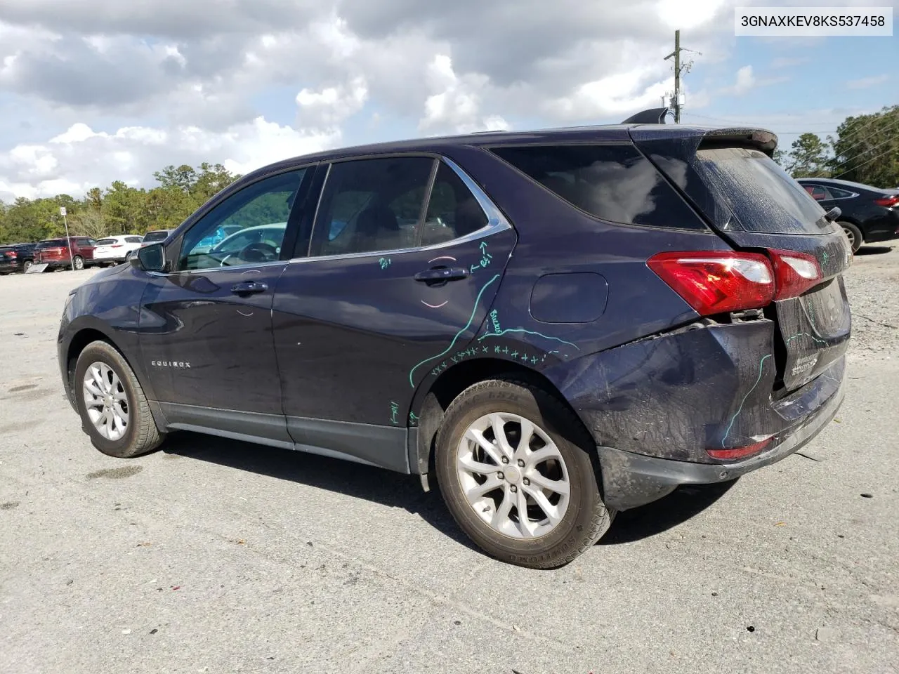 2019 Chevrolet Equinox Lt VIN: 3GNAXKEV8KS537458 Lot: 79014554