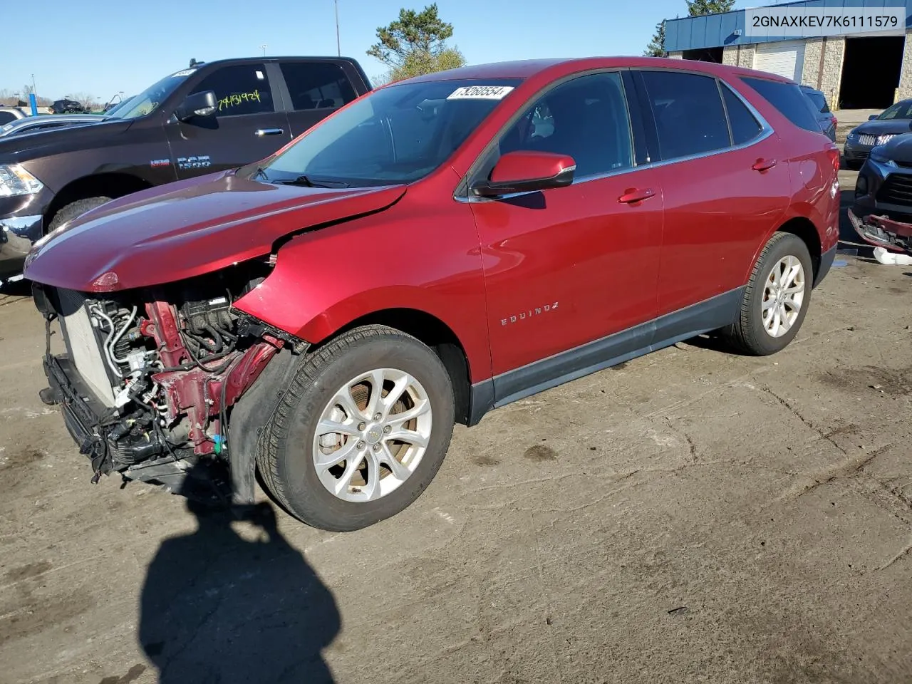 2019 Chevrolet Equinox Lt VIN: 2GNAXKEV7K6111579 Lot: 79260554