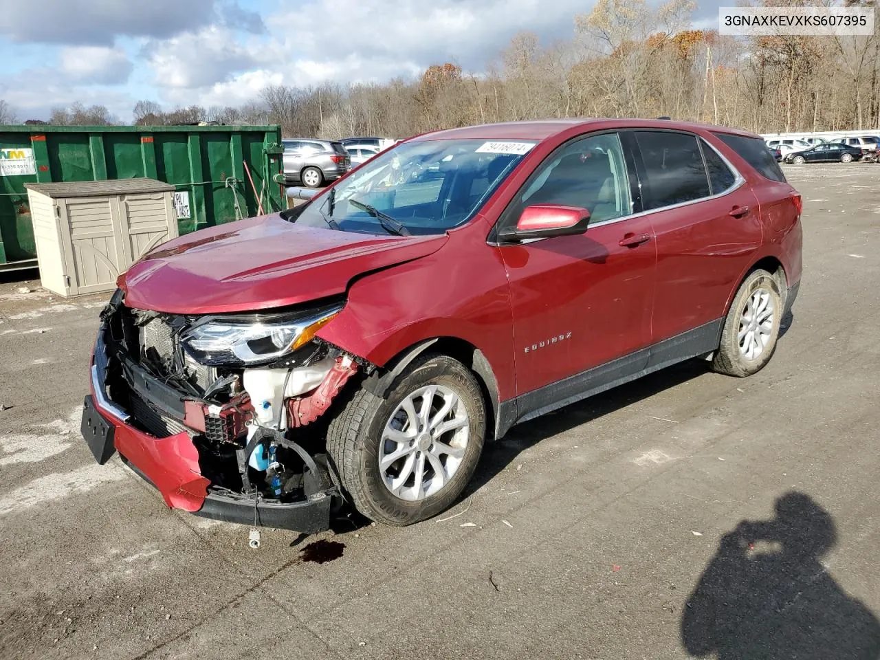 2019 Chevrolet Equinox Lt VIN: 3GNAXKEVXKS607395 Lot: 79416074