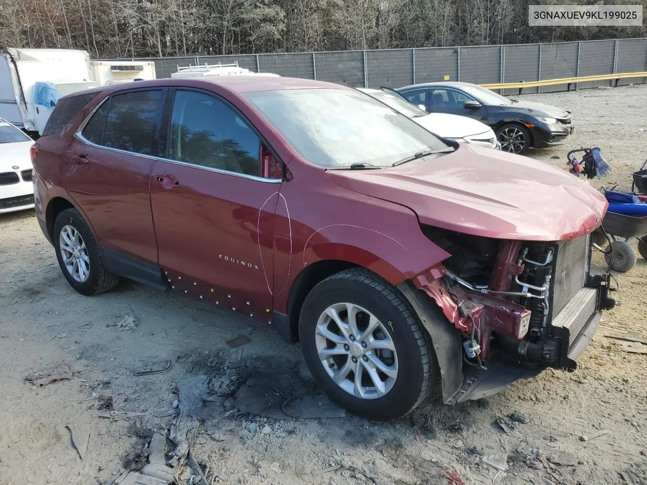 2019 Chevrolet Equinox Lt VIN: 3GNAXUEV9KL199025 Lot: 79522564