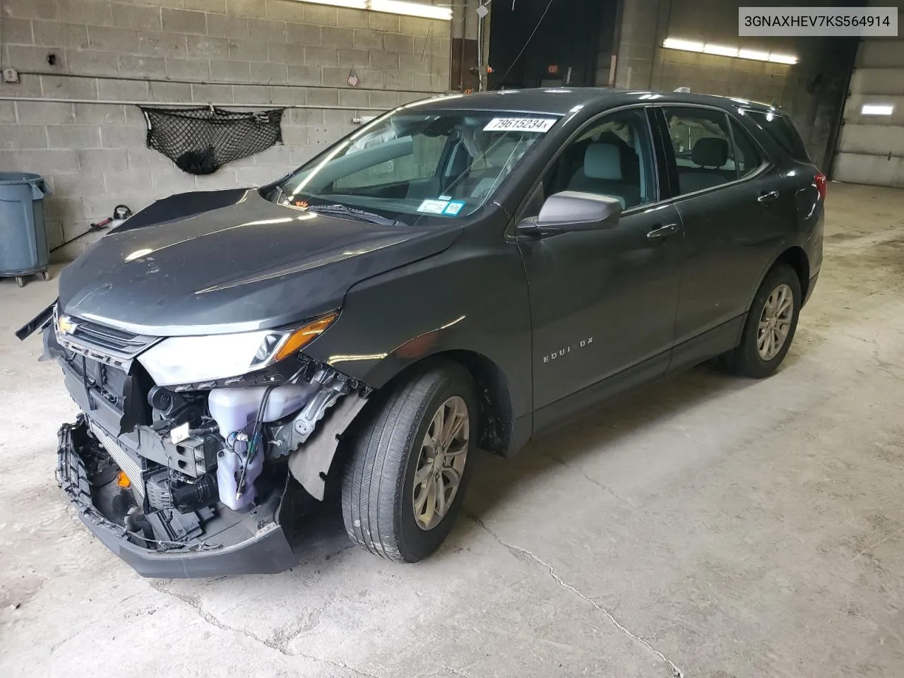 2019 Chevrolet Equinox Ls VIN: 3GNAXHEV7KS564914 Lot: 79615234