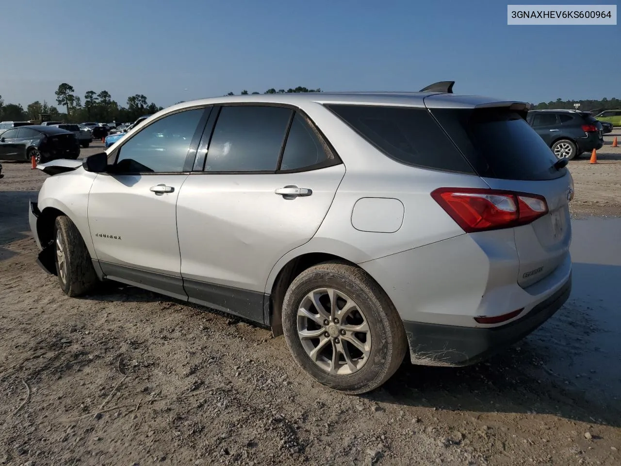 2019 Chevrolet Equinox Ls VIN: 3GNAXHEV6KS600964 Lot: 79649914