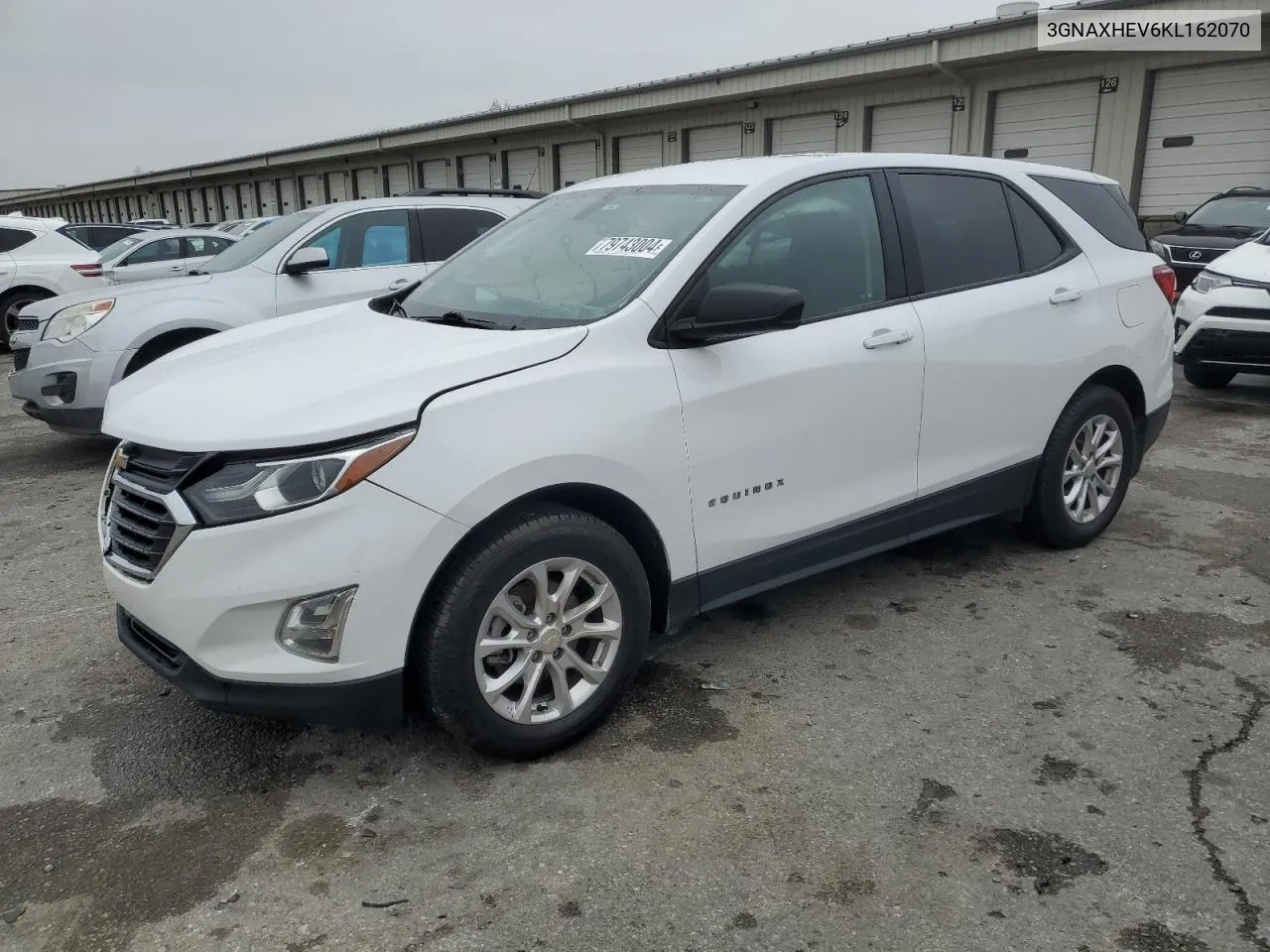 2019 Chevrolet Equinox Ls VIN: 3GNAXHEV6KL162070 Lot: 79743004