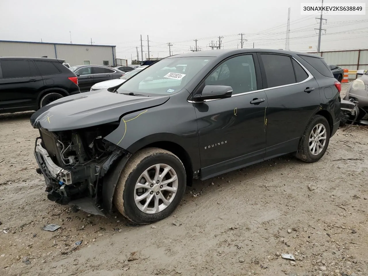 2019 Chevrolet Equinox Lt VIN: 3GNAXKEV2KS638849 Lot: 79833824