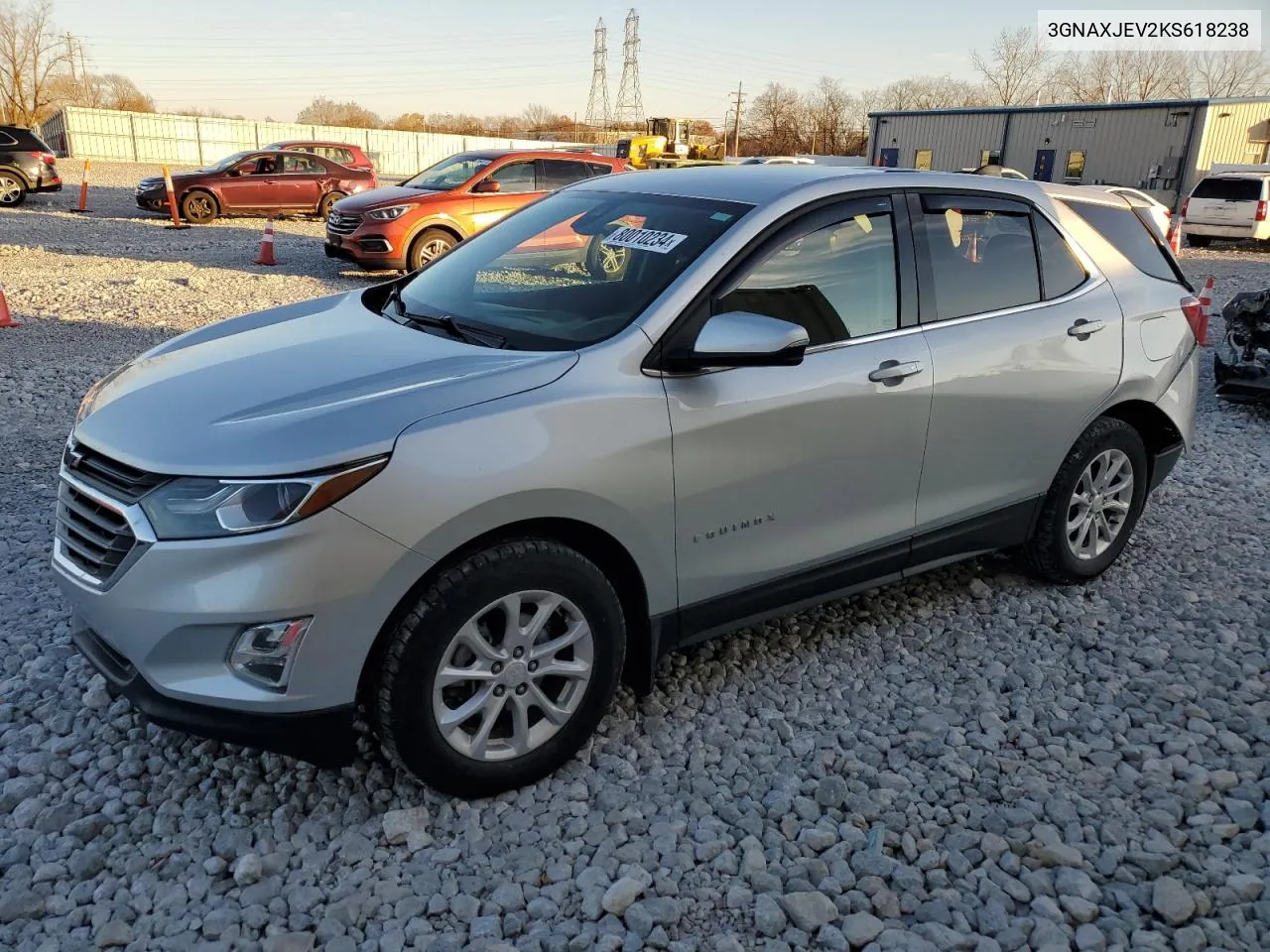 2019 Chevrolet Equinox Lt VIN: 3GNAXJEV2KS618238 Lot: 80010234