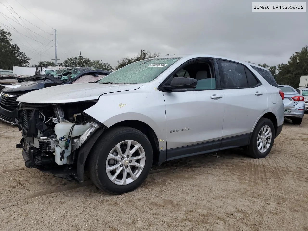 2019 Chevrolet Equinox Ls VIN: 3GNAXHEV4KS559735 Lot: 80305394