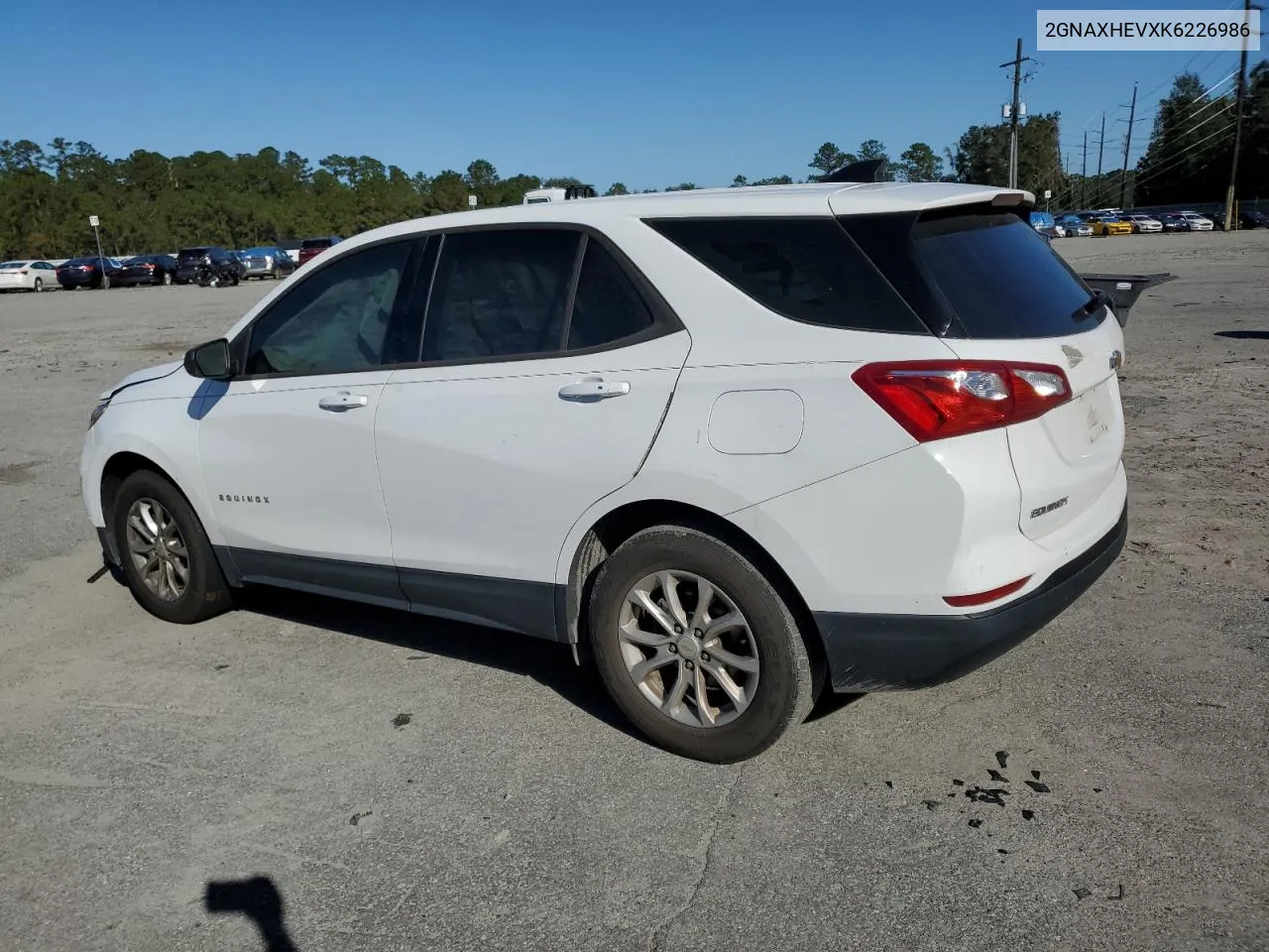 2019 Chevrolet Equinox Ls VIN: 2GNAXHEVXK6226986 Lot: 80365374