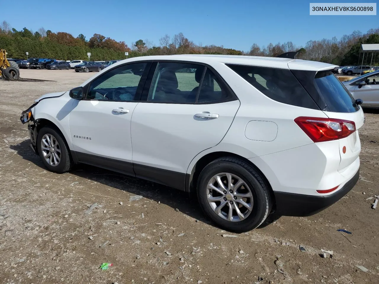 2019 Chevrolet Equinox Ls VIN: 3GNAXHEV8KS600898 Lot: 80414764