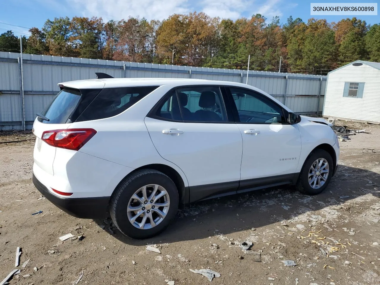 2019 Chevrolet Equinox Ls VIN: 3GNAXHEV8KS600898 Lot: 80414764