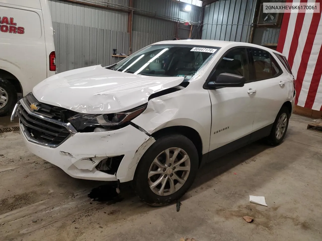 2019 Chevrolet Equinox Ls VIN: 2GNAXHEV6K6170061 Lot: 80447174