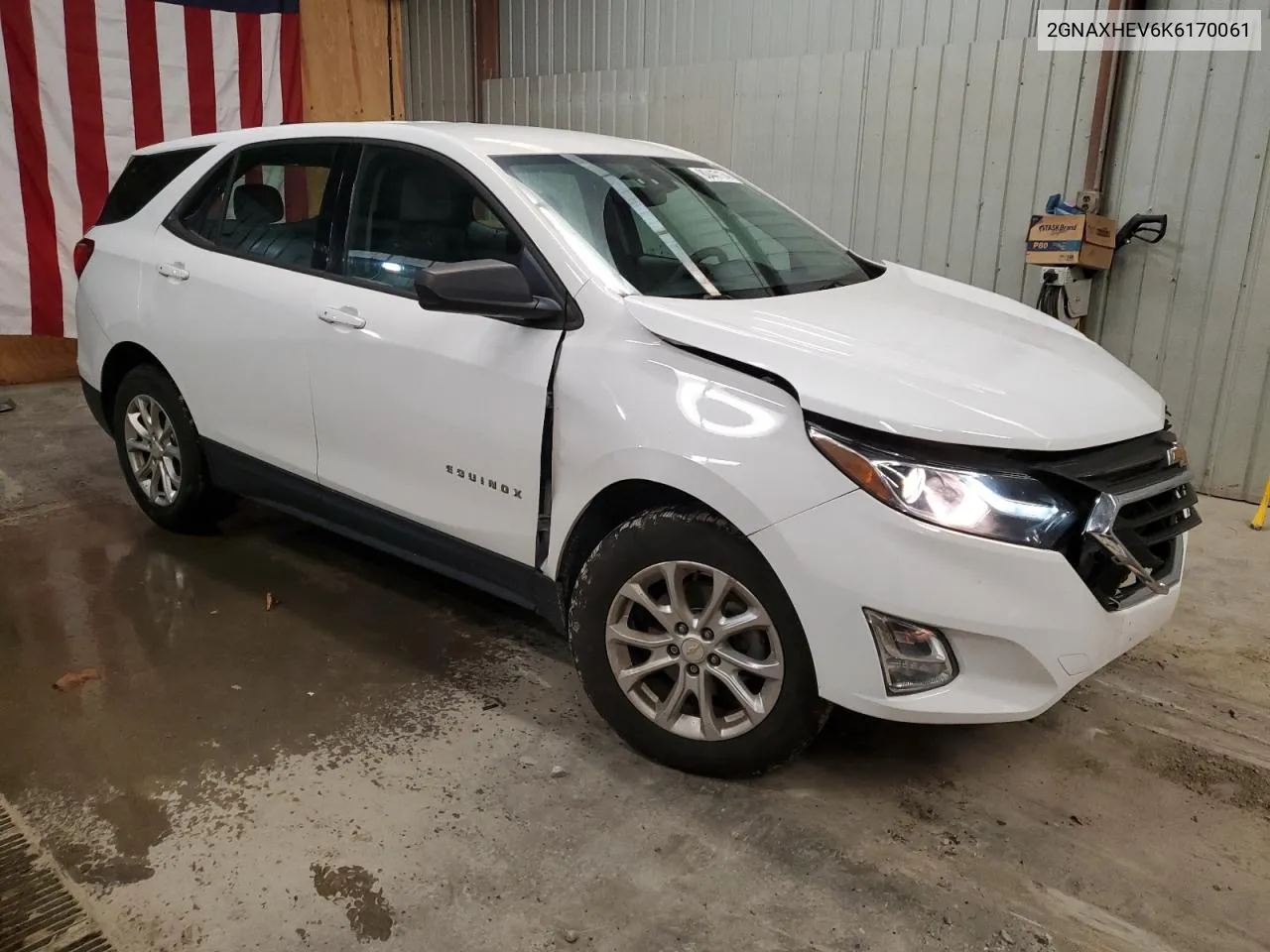 2019 Chevrolet Equinox Ls VIN: 2GNAXHEV6K6170061 Lot: 80447174