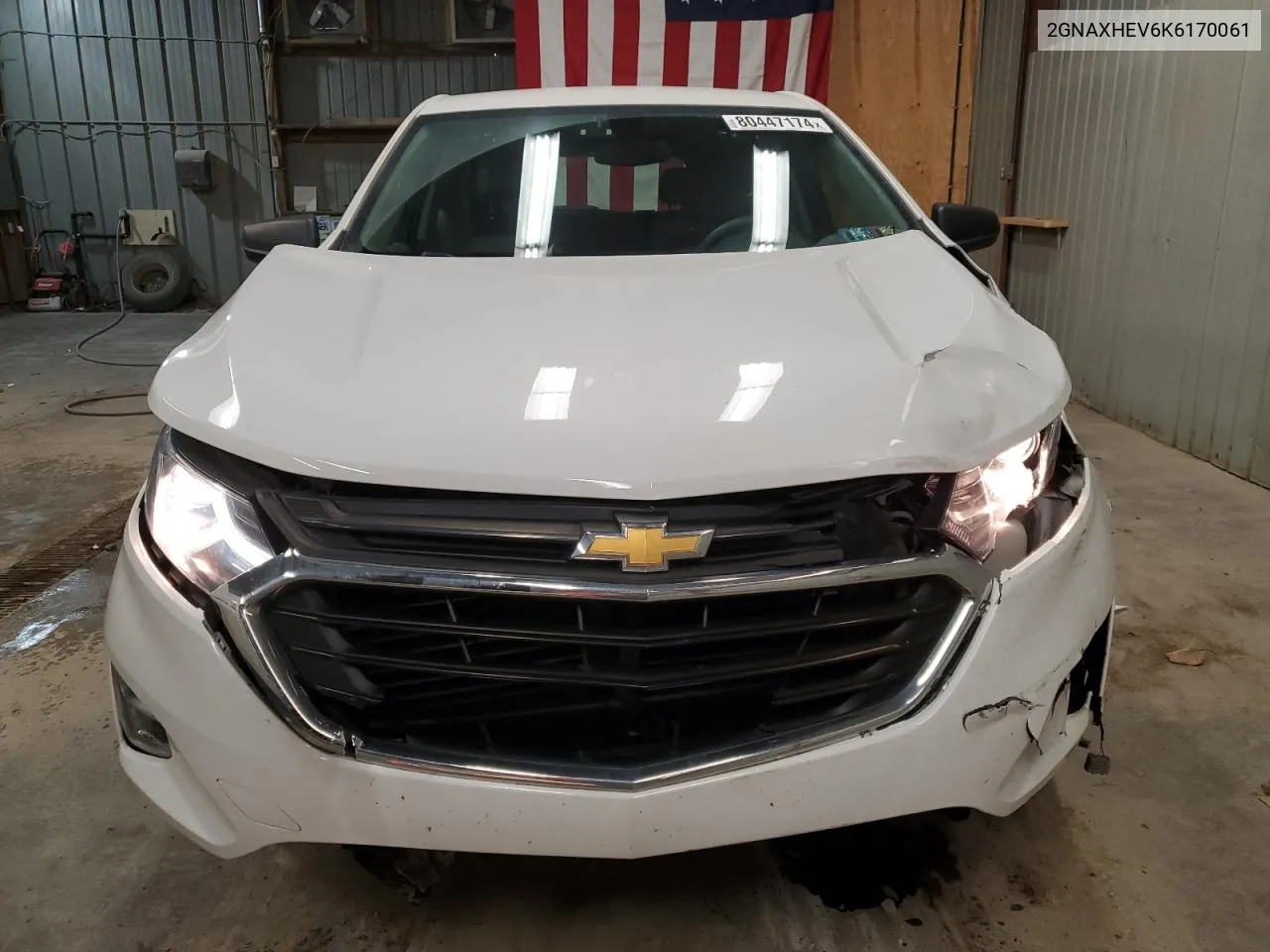 2019 Chevrolet Equinox Ls VIN: 2GNAXHEV6K6170061 Lot: 80447174