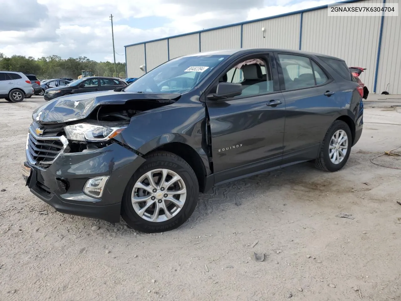 2019 Chevrolet Equinox Ls VIN: 2GNAXSEV7K6304704 Lot: 80482394