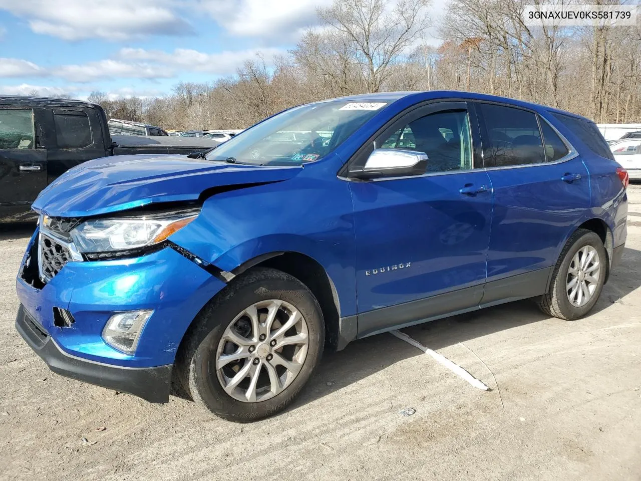 2019 Chevrolet Equinox Lt VIN: 3GNAXUEV0KS581739 Lot: 80484034