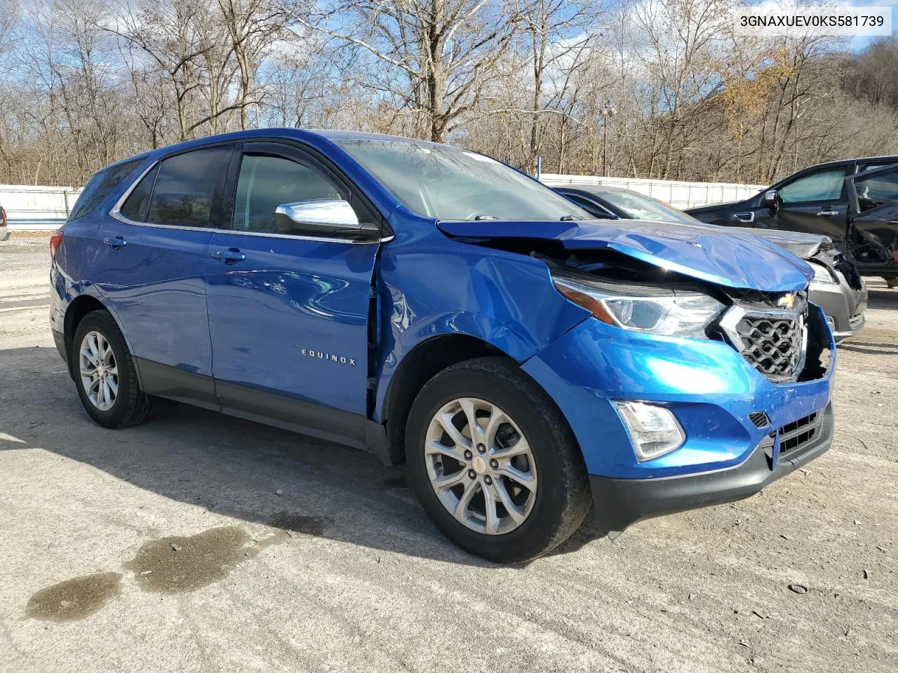 2019 Chevrolet Equinox Lt VIN: 3GNAXUEV0KS581739 Lot: 80484034