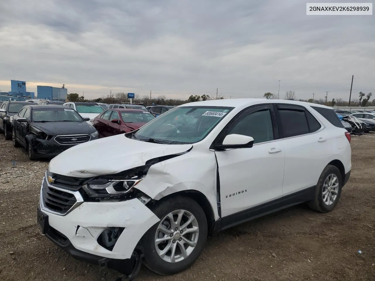 2019 Chevrolet Equinox Lt VIN: 2GNAXKEV2K6298939 Lot: 80660414