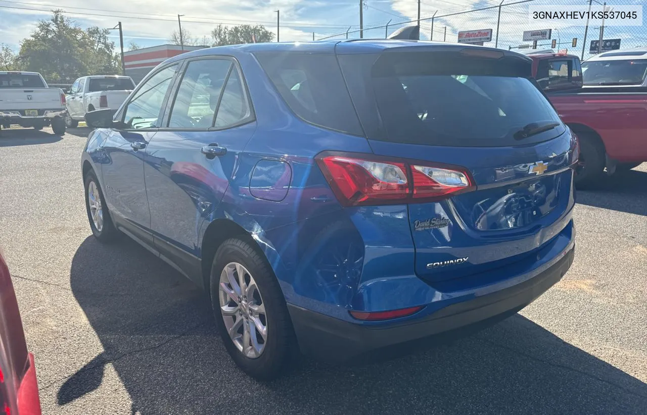 2019 Chevrolet Equinox Ls VIN: 3GNAXHEV1KS537045 Lot: 80725254