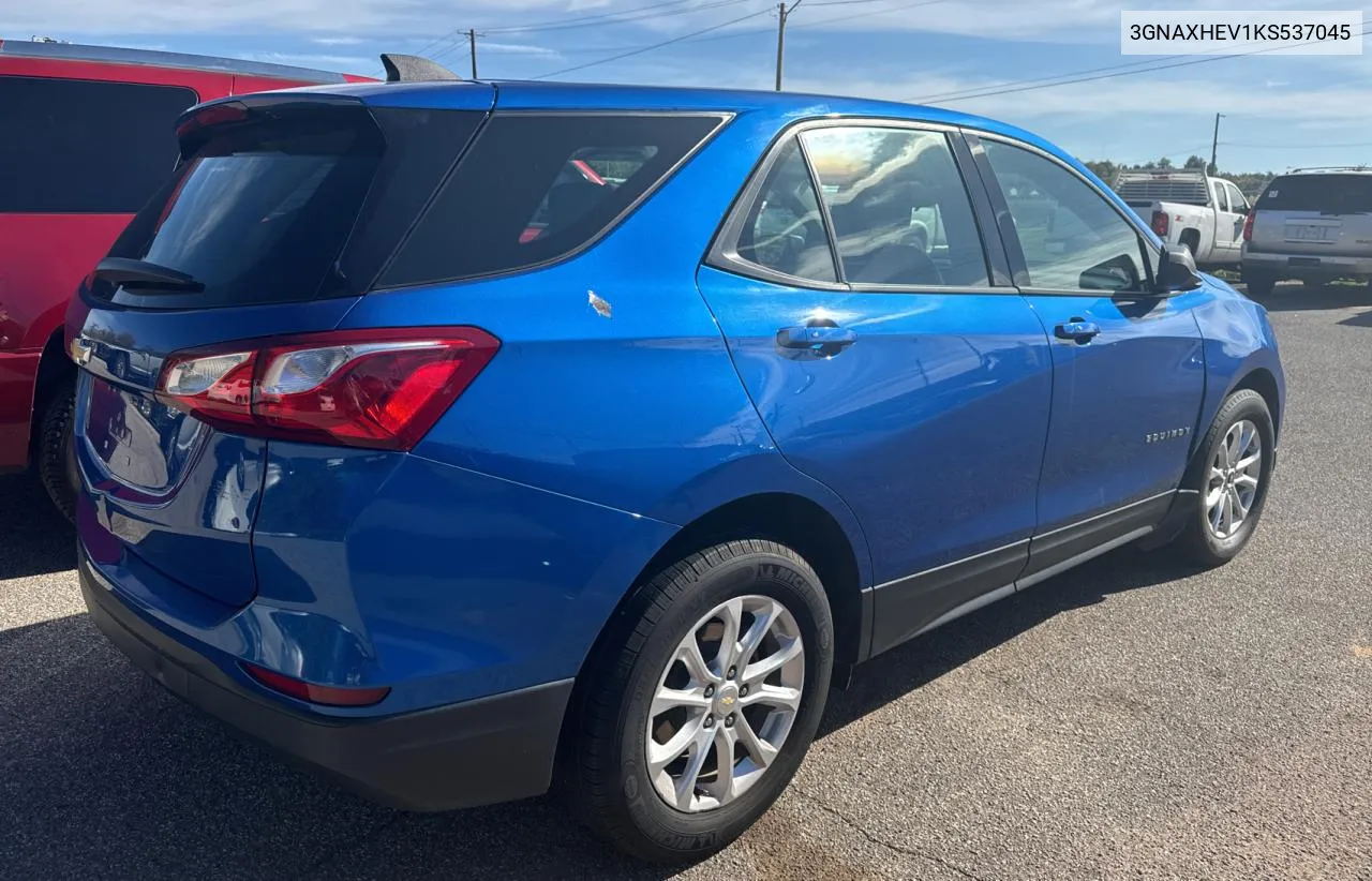 2019 Chevrolet Equinox Ls VIN: 3GNAXHEV1KS537045 Lot: 80725254