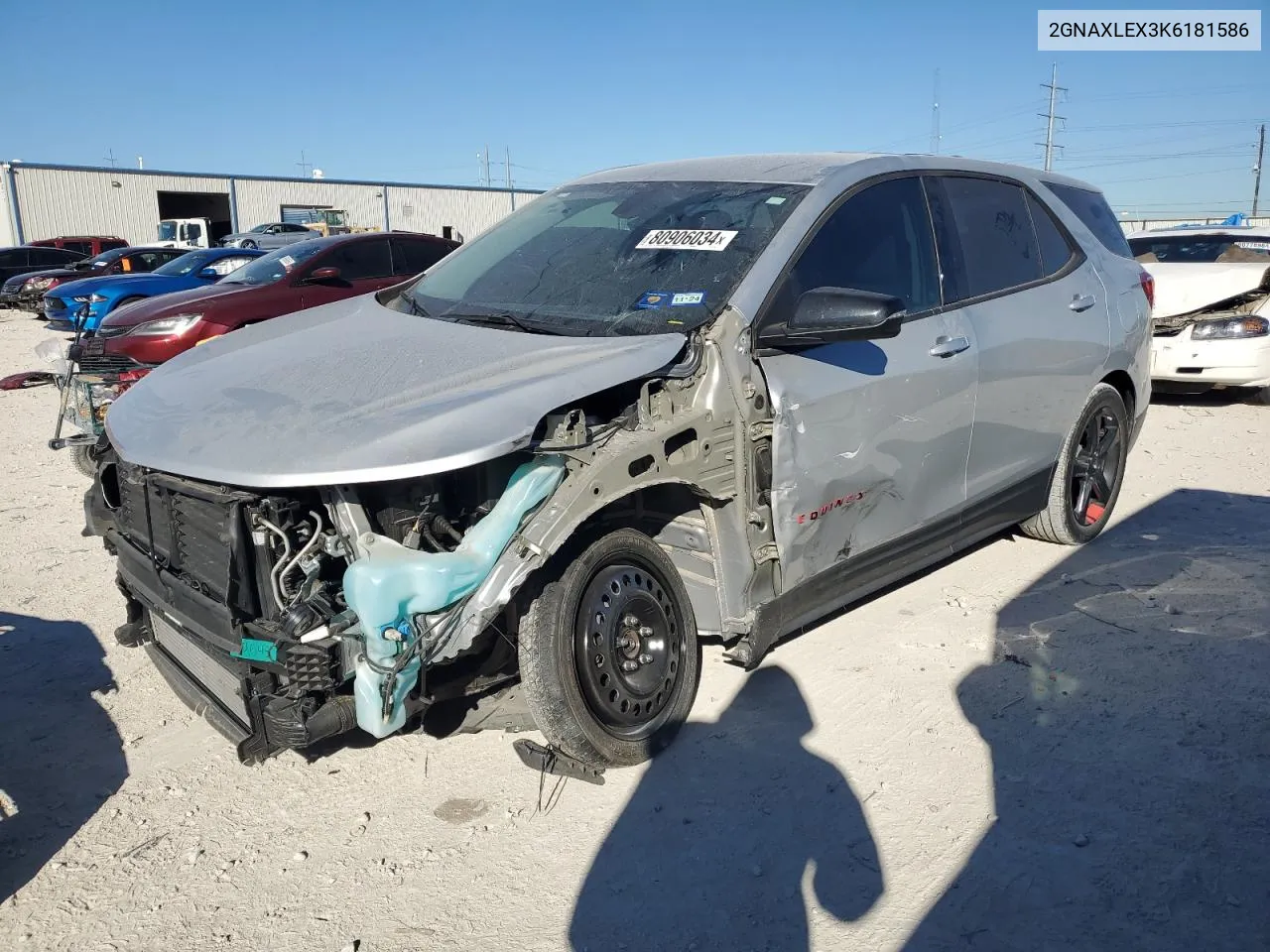 2019 Chevrolet Equinox Lt VIN: 2GNAXLEX3K6181586 Lot: 80906034