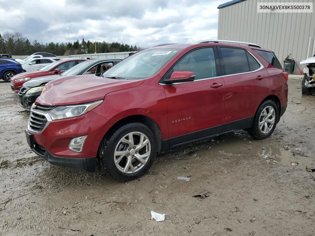 2019 Chevrolet Equinox Lt VIN: 3GNAXVEX8KS500378 Lot: 81089284