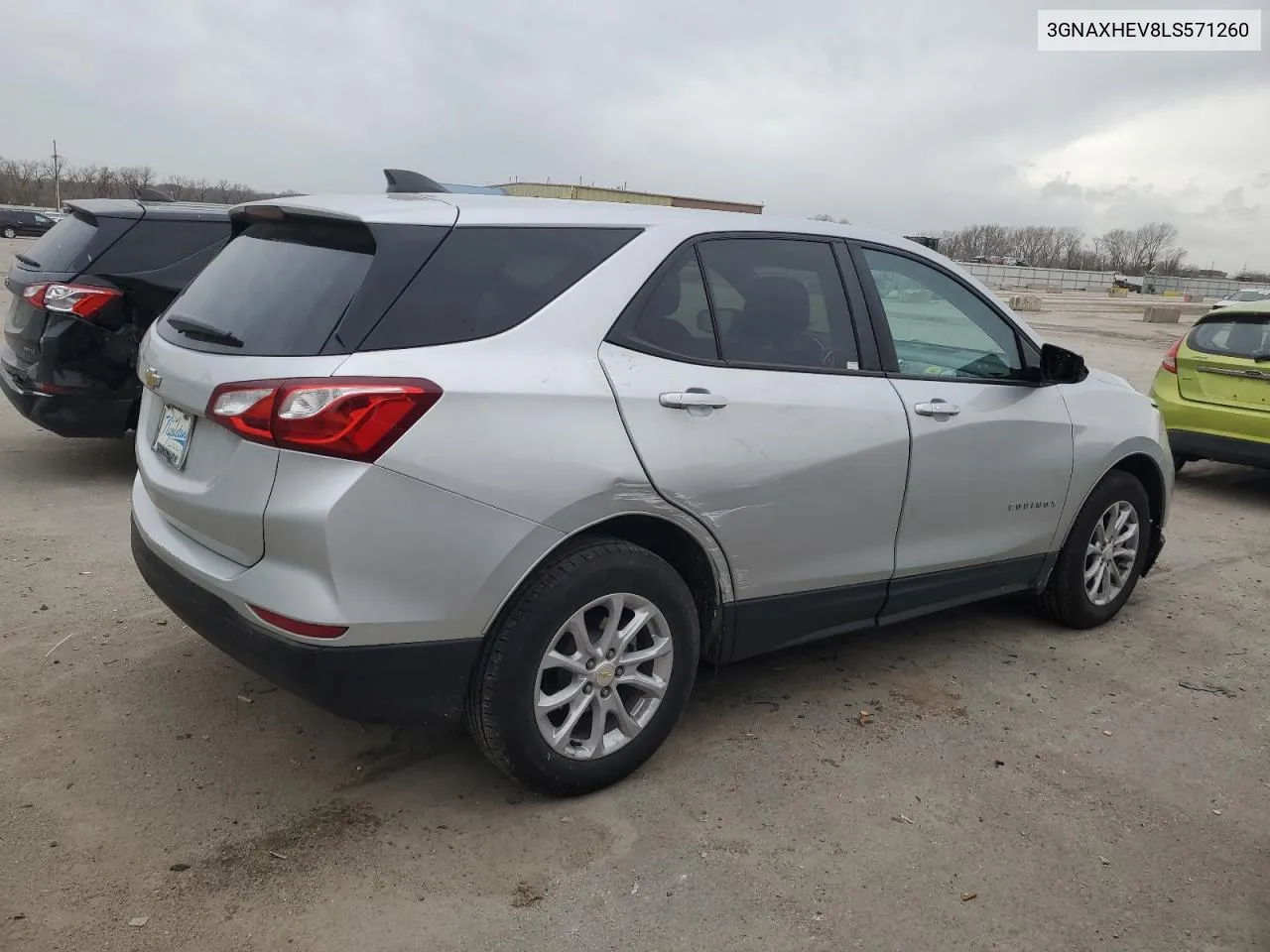 2020 Chevrolet Equinox Ls VIN: 3GNAXHEV8LS571260 Lot: 48310144