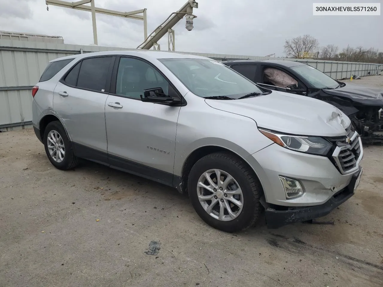 2020 Chevrolet Equinox Ls VIN: 3GNAXHEV8LS571260 Lot: 48310144