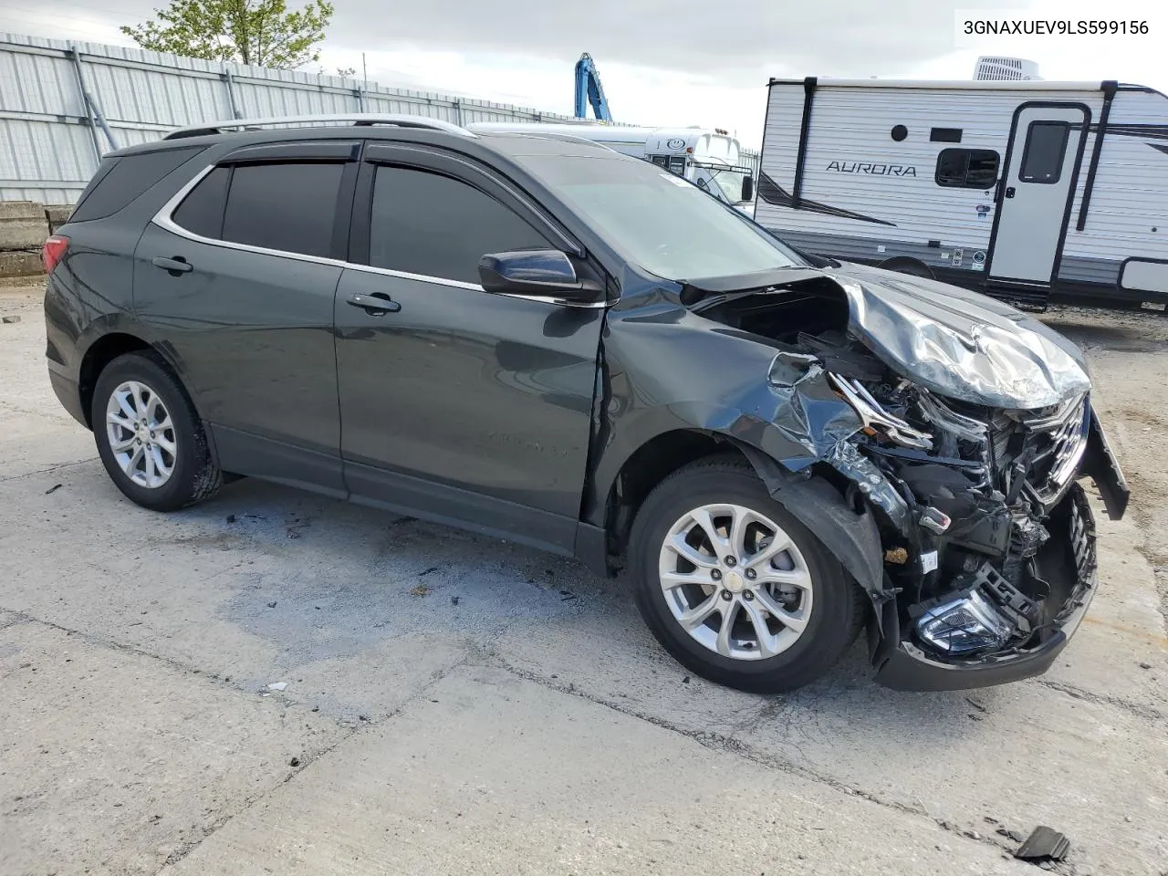 2020 Chevrolet Equinox Lt VIN: 3GNAXUEV9LS599156 Lot: 52376174