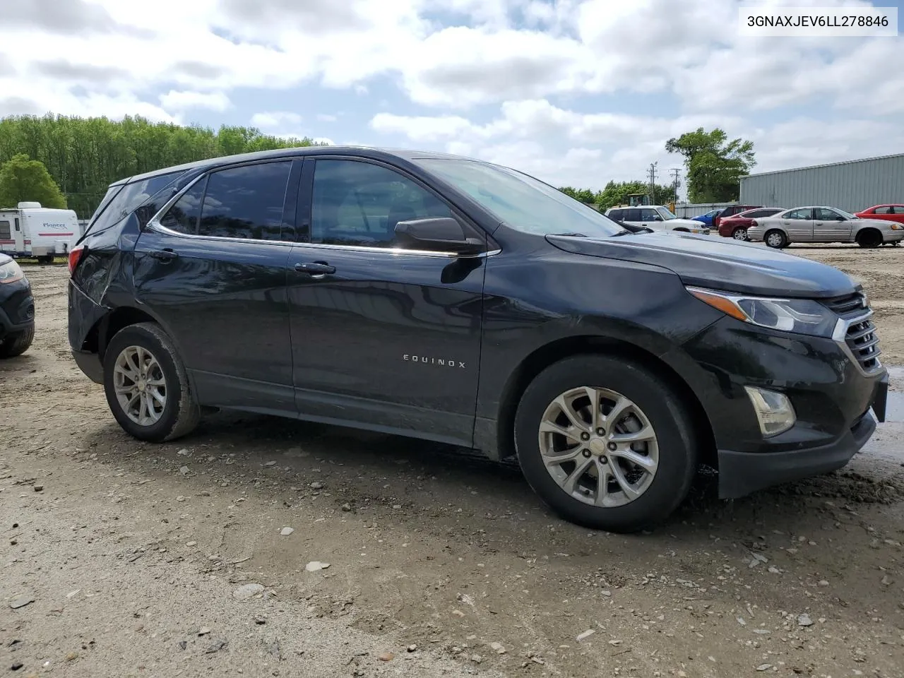 2020 Chevrolet Equinox Lt VIN: 3GNAXJEV6LL278846 Lot: 52404084