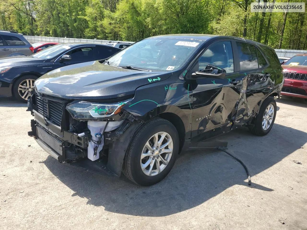 2020 Chevrolet Equinox Ls VIN: 2GNAXHEV0L6235665 Lot: 52829664