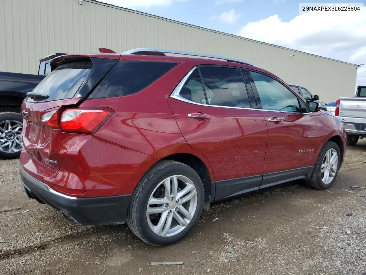 2020 Chevrolet Equinox Premier VIN: 2GNAXPEX3L6228804 Lot: 52883234